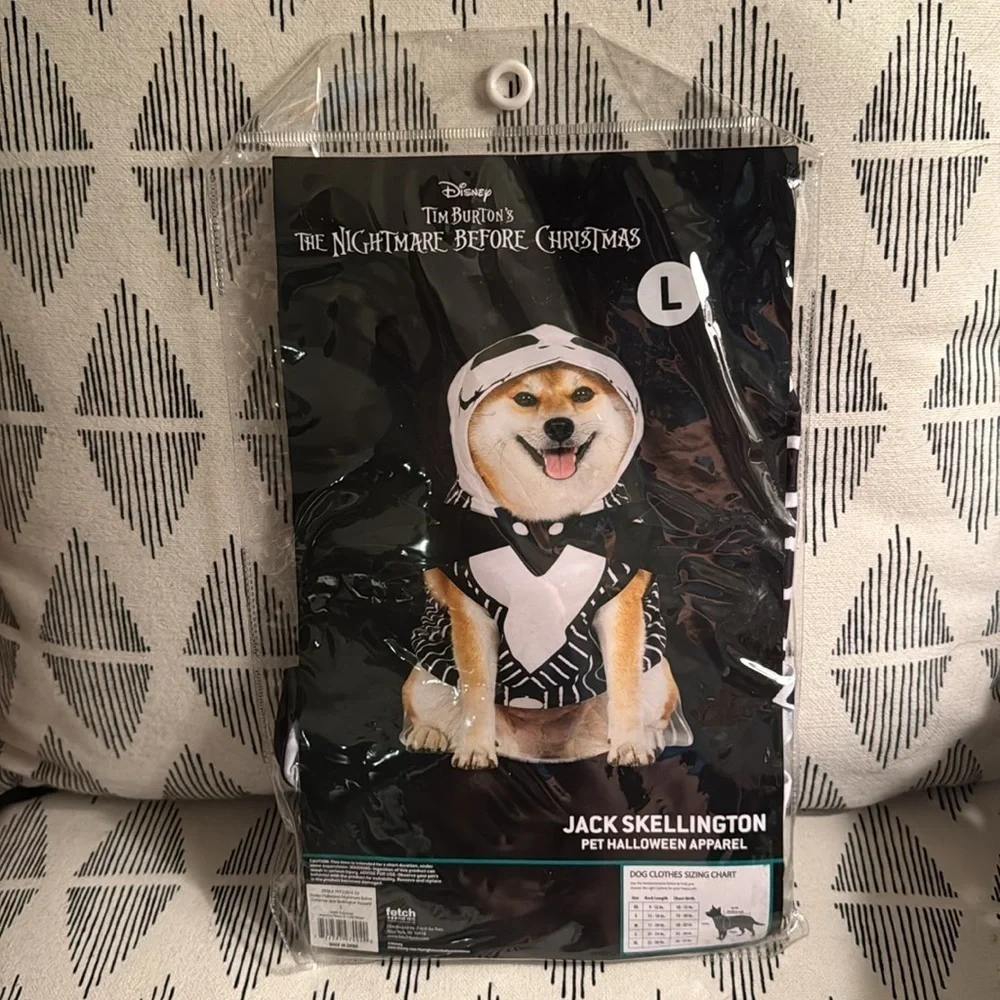 Disney Nightmare Before Christmas Jack Skellington Large Halloween Pet Costume